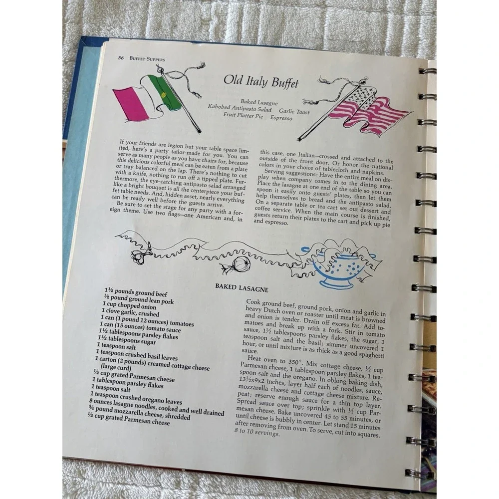 Vintage Betty Crocker's Hostess Cookbook, wirebound, 4th printing, 1971